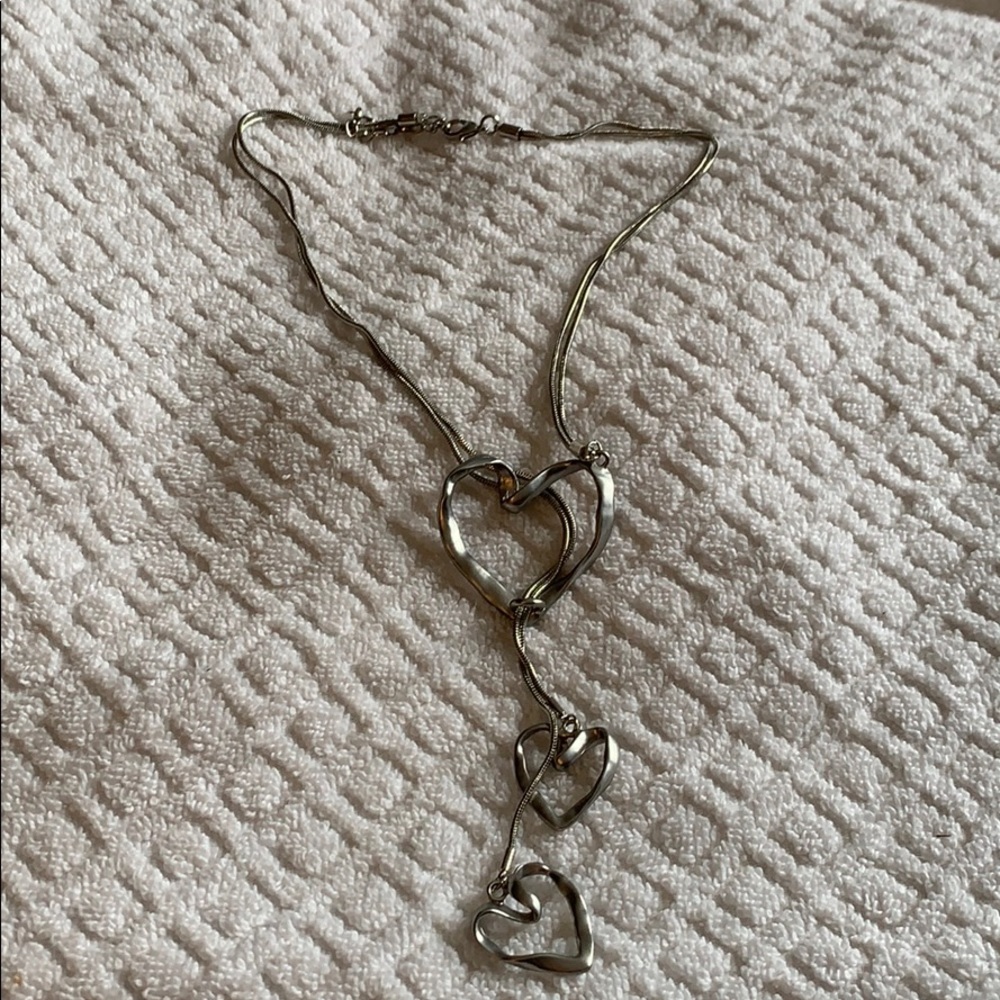 Multi heart drop necklace